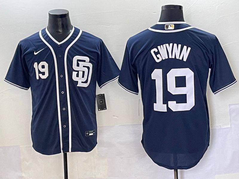 Men 2025 San Diego Padres #19 Gwynn Blue Game Nike MLB Jersey style 23